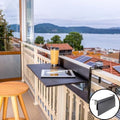 Balcony Bar Table for Railings, Outdoor Folding Deck Rail Table for Patio, Balcony Hanging Desk for Many Railings Compatible, Wooden Bar Serving Table for Porch (Chestnut, XL: 47.3 x 11.8 inches)