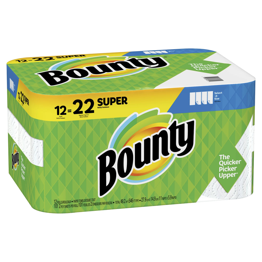 Bounty Select-A-Size Paper Towels, White, 12 Super Rolls