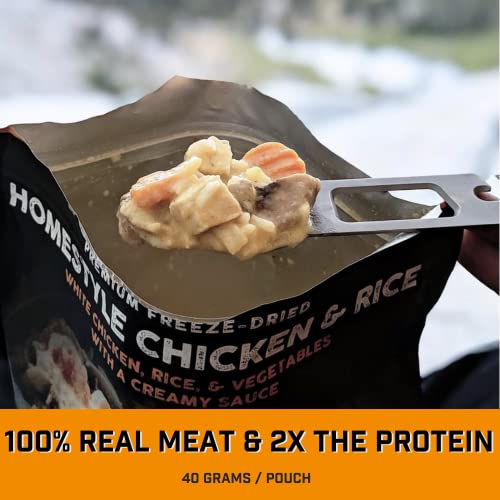 Peak Refuel Homestyle Chicken and Rice | Freeze Dried Backpacking and Camping Food | Amazing Taste | High Protein | Real Meat | Quick Prep Meals