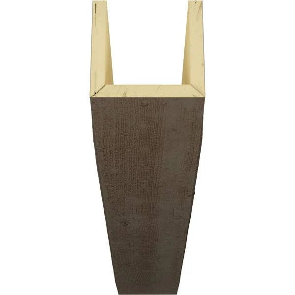 Ekena Millwork BMRS3C0040X080X096HD 4x22W x 8x22H x 8&L 3-Sided (U-beam) Rough Sawn Endurathane Faux Wood Ceiling Beam, Natural