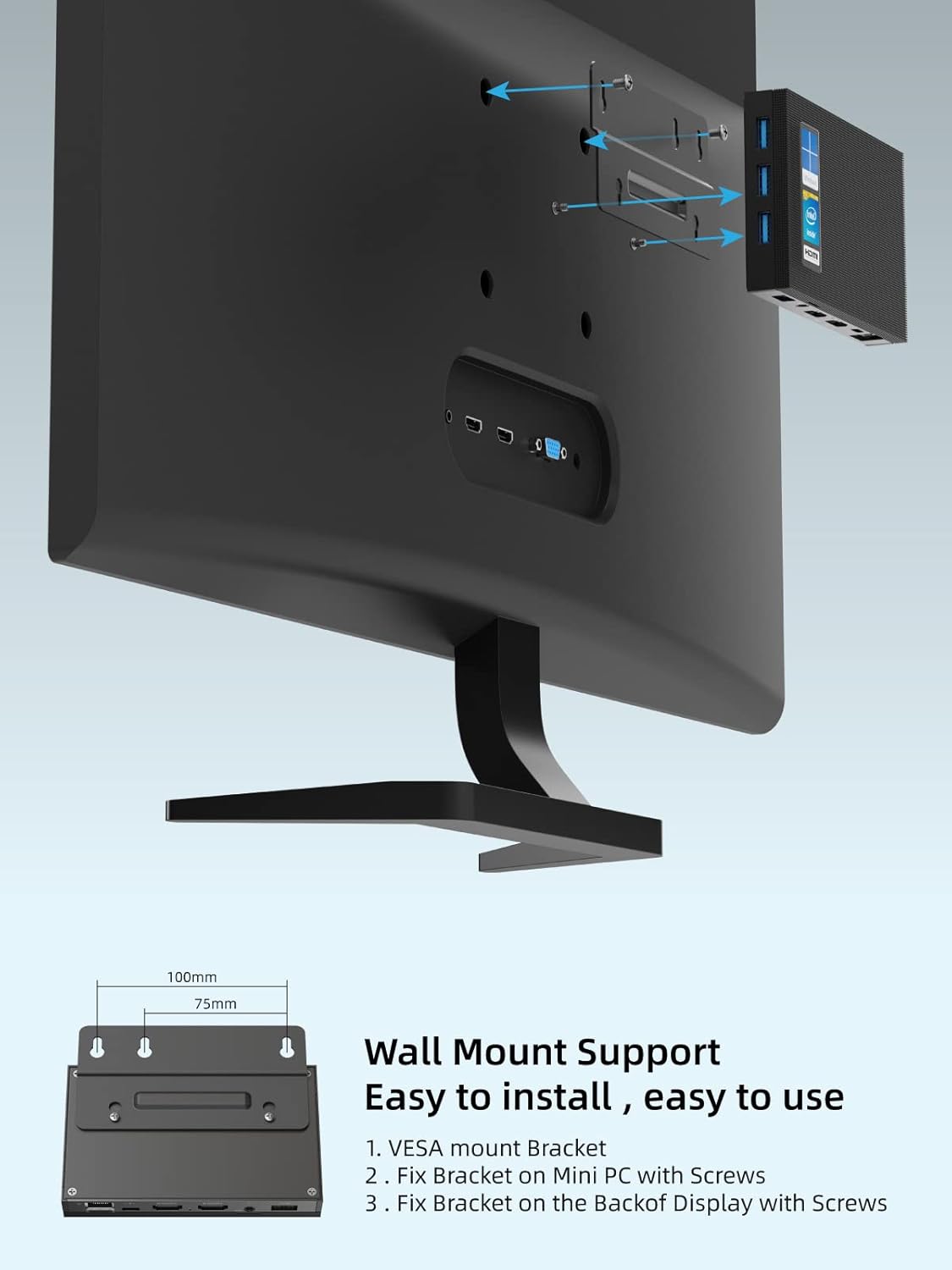 MeLE Mini PC Quieter2Q Fanless Windows 11 Pro Portable Desktop Micro Computer J4125 8G 128GB 4K Dual HDMI Gigabit Ethernet Small Form Factor pc for Home Office School Business Media Industry IoT Etc.