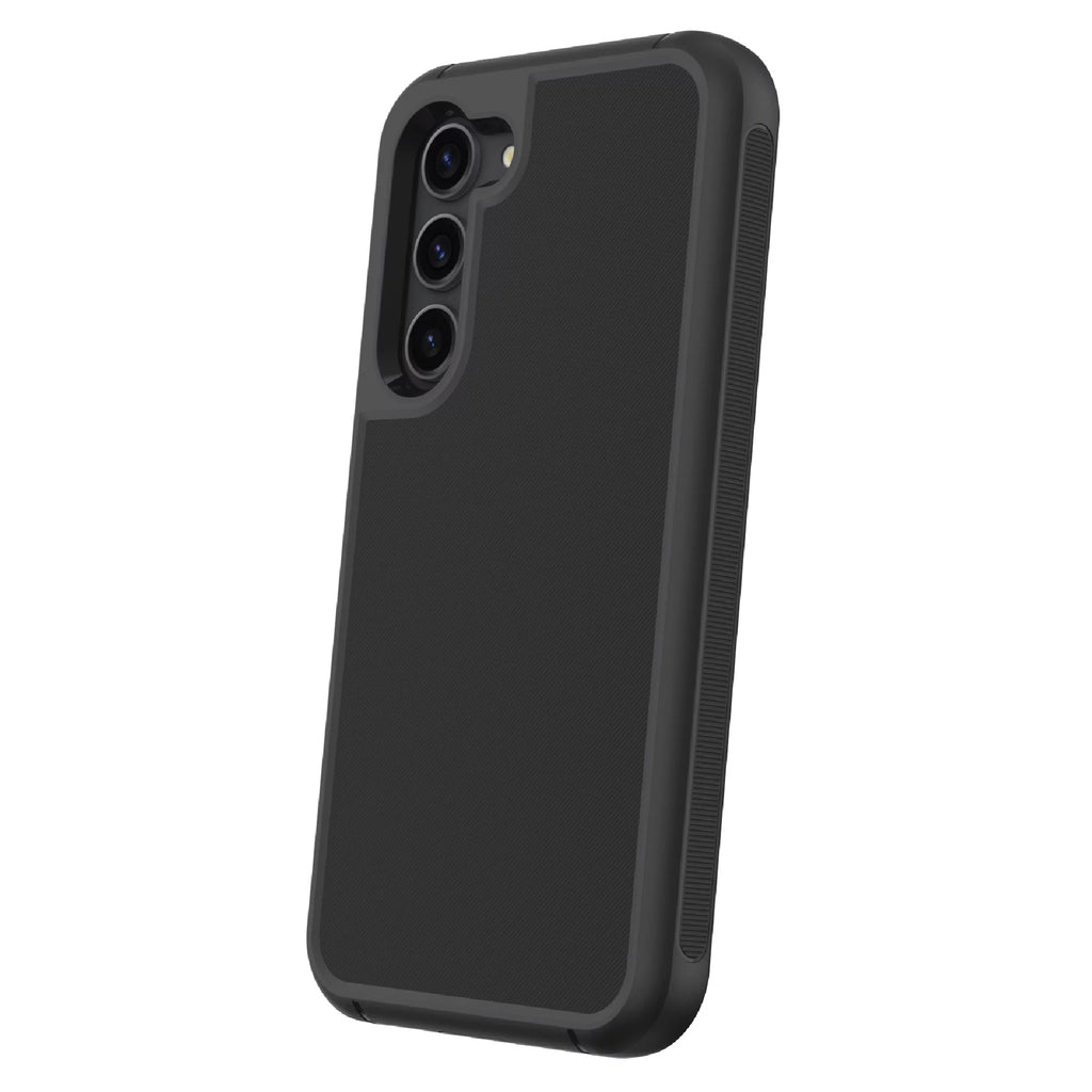 onn. Rugged Phone Case with Holster for Samsung Galaxy S23 5G - Black