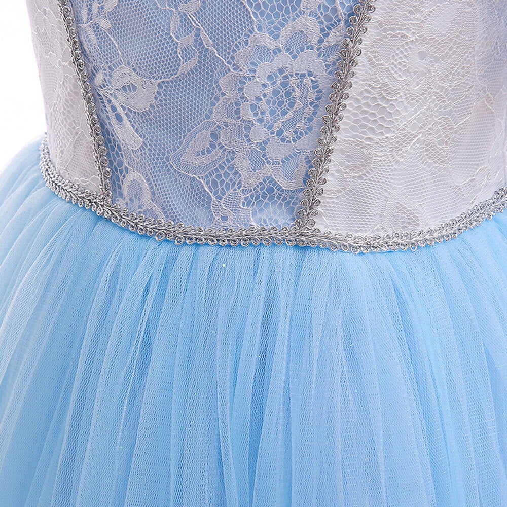 Girls Cinderella Dress Princess Costume Halloween Fancy-Dress for 3-10 Years