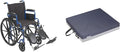 Drive Medical BLS18FBD-ELR Blue Streak Lightweight Wheelchair with Swing-Away Elevating Leg Rests and Flip-Back Arms & 14886 Skin Protection Gel "E" Wheelchair Seat Cushion