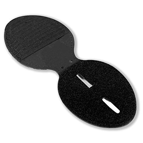 Police Badge Holder, Made of Cowhide, Universal, Black, Law Enforcement Badge Holder, Metal Clip and Chain Included (Police Badge Holder)