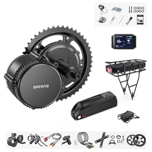 BAFANG BBS02B 36V/48V 500W Mid Drive Kit with Battery(Optional) 48V Ebike Motor with DIY LCD Display/Controller Electric Bikes Conversion kit for Mountain Bike
