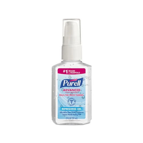 Advanced Hand Sanitizer Refreshing Gel Clean Scent, 2 oz Personal Pump Bottle, 24/Carton