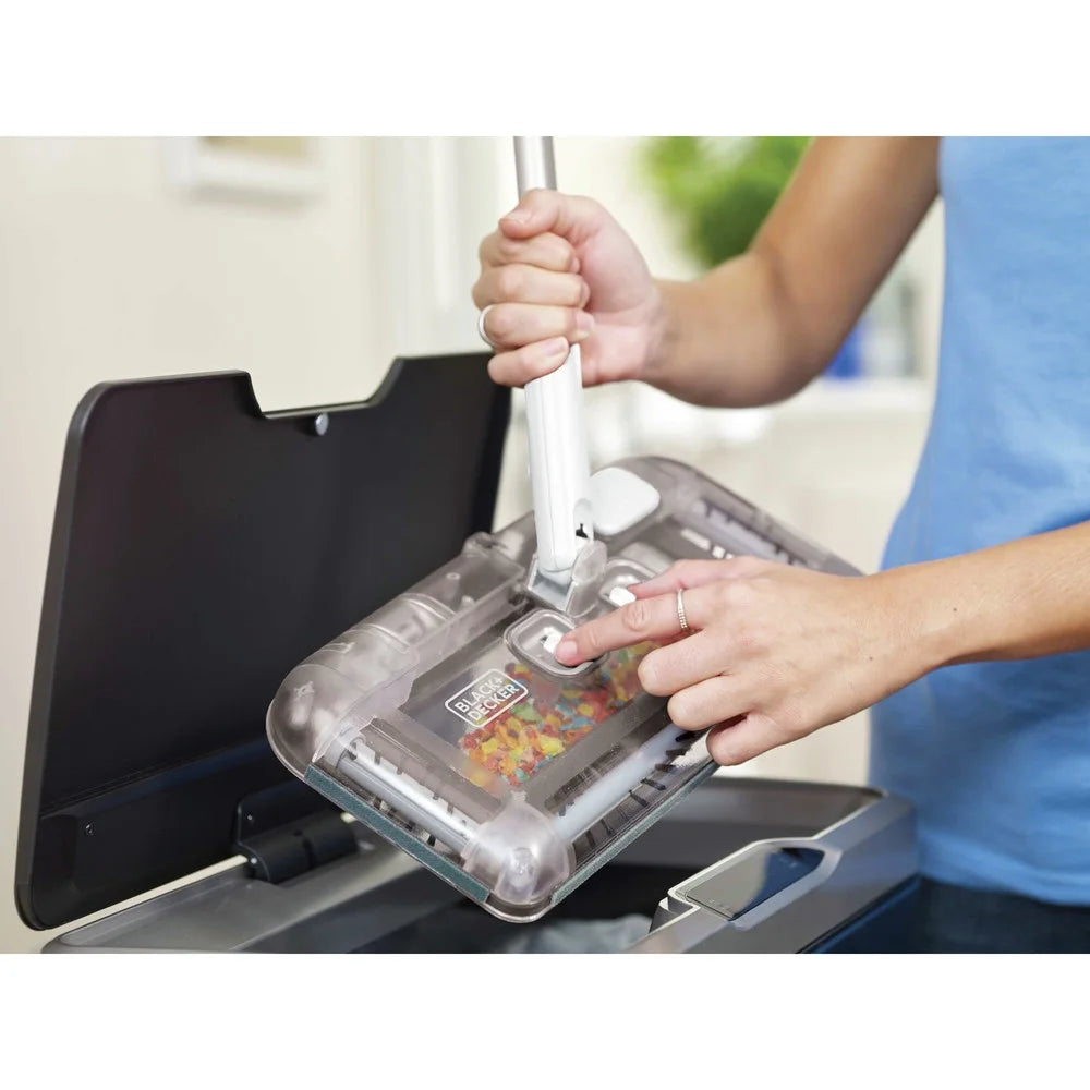 BLACK+DECKER Lithium Powered Floor Sweeper, White HFS115J10