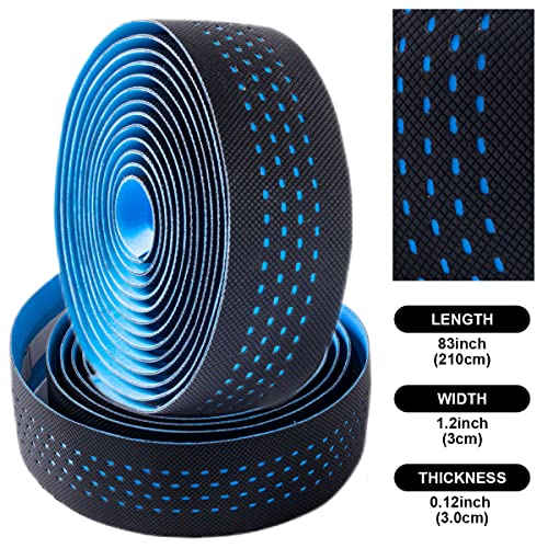Bike Handlebar Tapes, Road Bicycle Bar Tape, Handle Wraps 2 Rolls for Road Bikes and Cycling(Black)