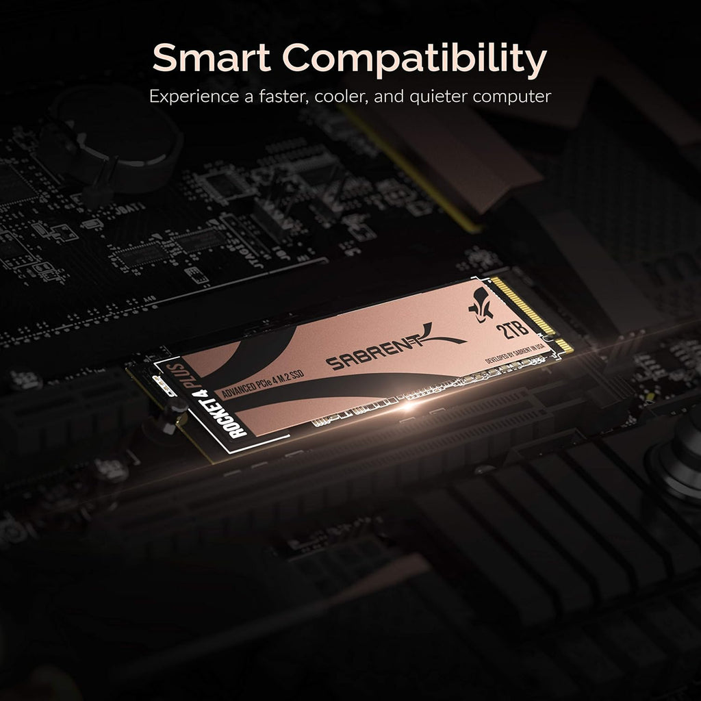 Sabrent 2TB Rocket 4 Plus NVMe 4.0 Gen4 PCIe M.2 Internal SSD Extreme Performance Solid State Drive R/W 7100/6600MB/s (SB-RKT4P-2TB)
