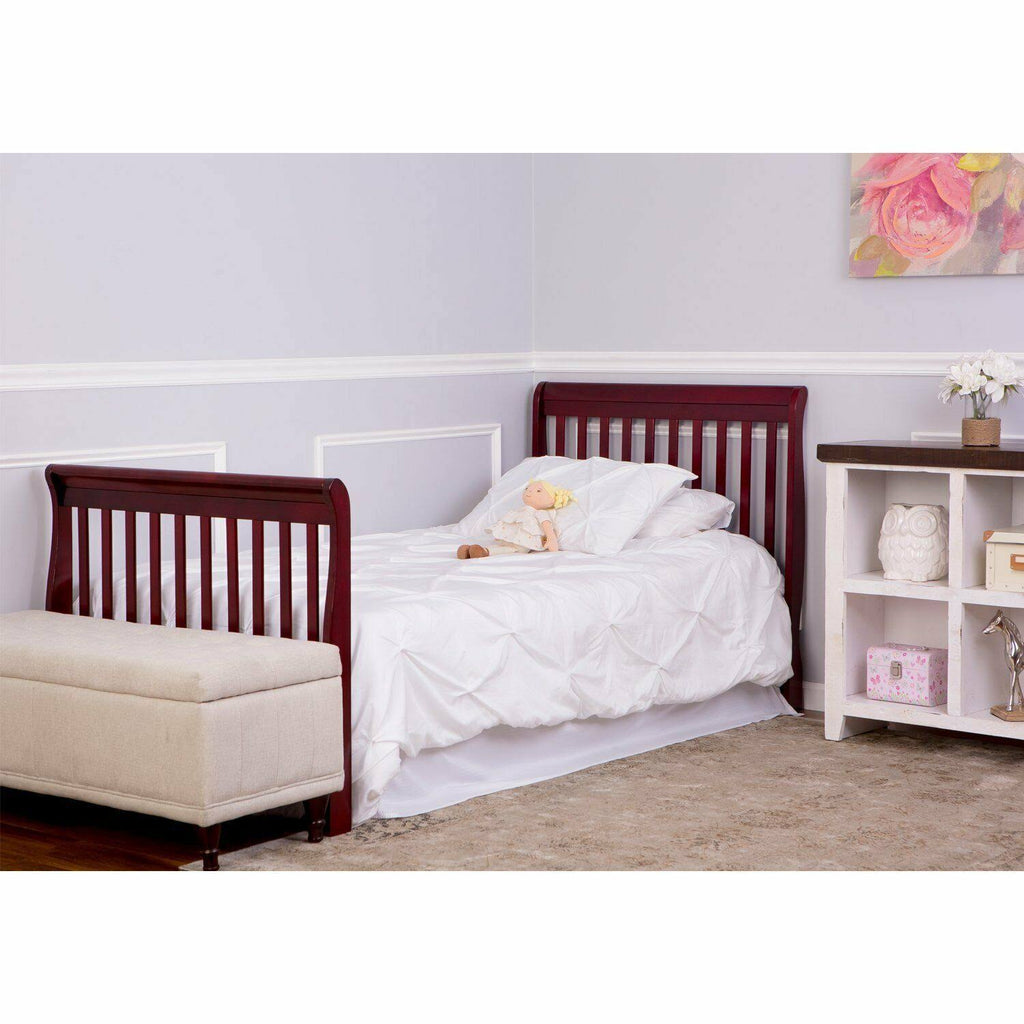 Dream on Me 4 in 1 Aden Convertible Mini Crib, Cherry