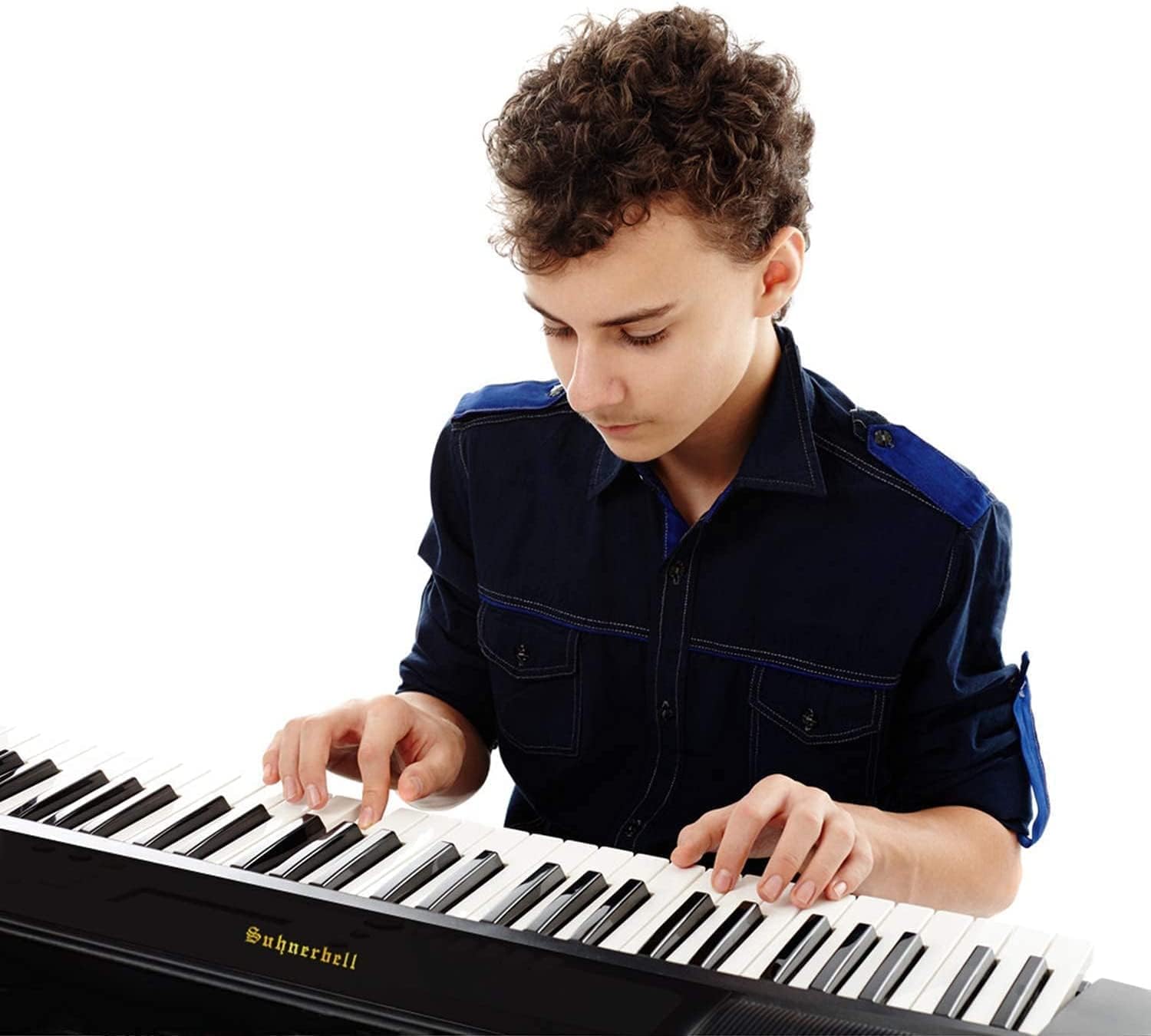 Suhnerbell Digital Piano Keyboard with 88 Key Full-Size Weighted Keys，Electric Piano/Keyboard Set For Beginner, Portable Keyboards Piano with Sustain Pedal(Black)