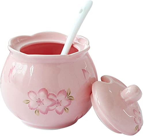 Ceramic Tableware Milk pots Ceramic Cream and Sugar Pot Creamer Jug Sugar Jar Coffee Serving Set Cream Pitcher-Pink-Milk Jug & Sugar Bowl Jars (Color : Bianco, Size : Milk Jug)