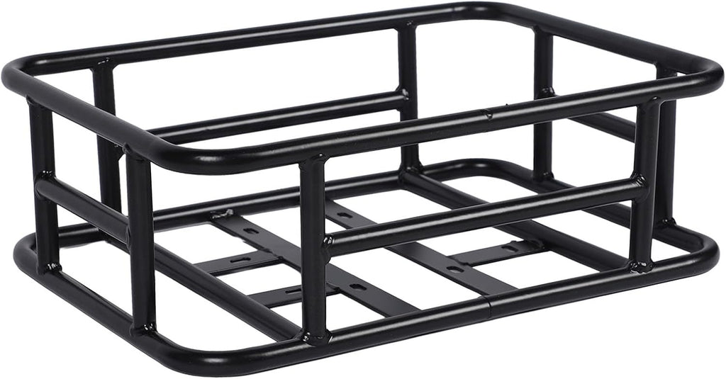 Rear Bike Basket, Iron Basket, Large Capacity Universal Bike Basket Rear with Accessories, Metal Rear Baskets for Bike Trip, Carrying Grocery, Store Parcels