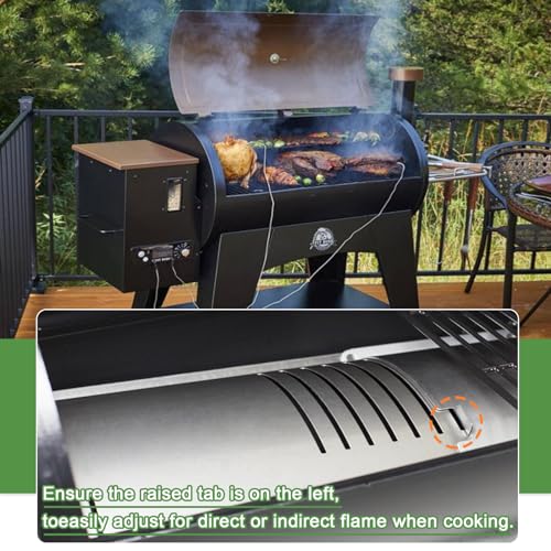 Hiorucet Flame Broiler Slide Cover and Bottom Kits for Pit Boss 820/1000 / 1100 Series Pellet Grill. Pit Boss Pellet Smoker Accessories.