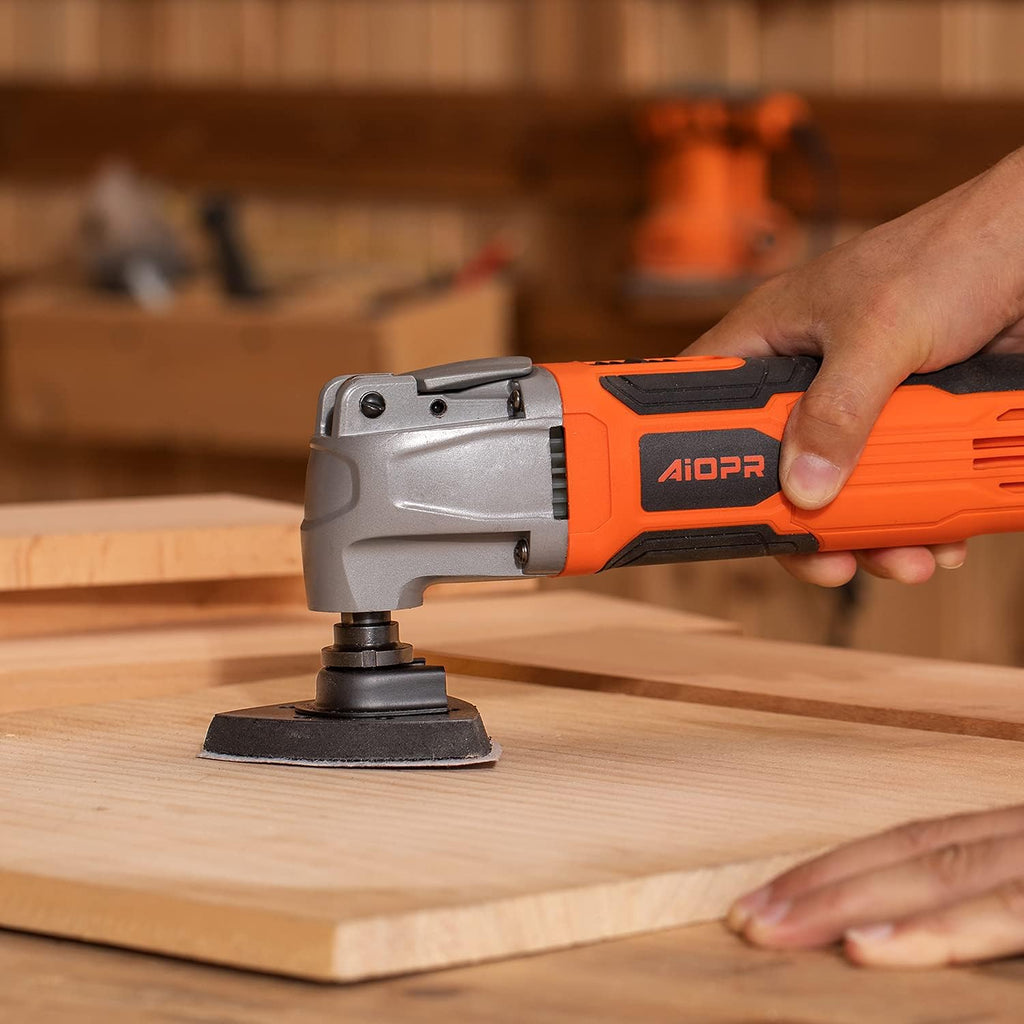 AIOPR Oscillating Multi Tool, 2.4Amp Oscillating Saw 6 Variable Speed, 4° Oscillating Angle with 40pcs Accessories Pack of 2