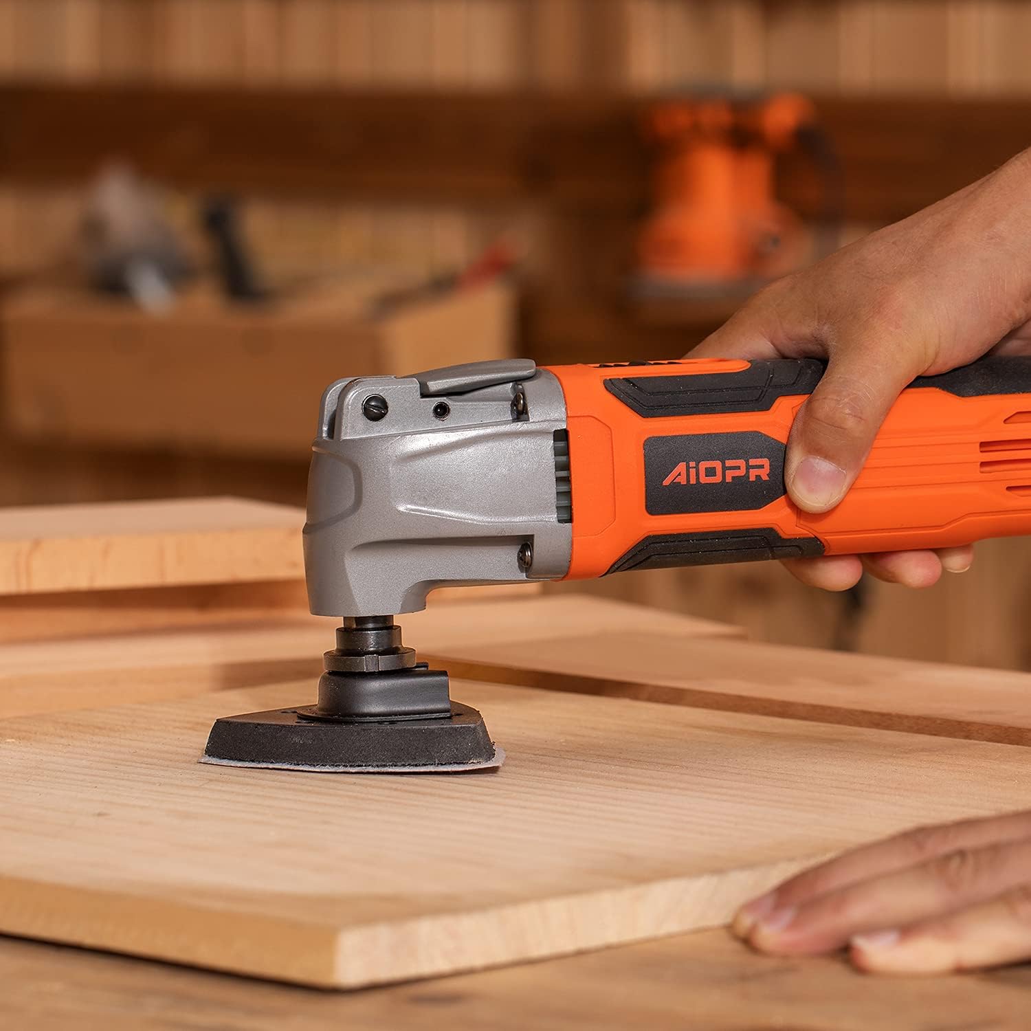 AIOPR Oscillating Multi Tool, 2.4Amp Oscillating Saw 6 Variable Speed, 4° Oscillating Angle with 40pcs Accessories Pack of 2
