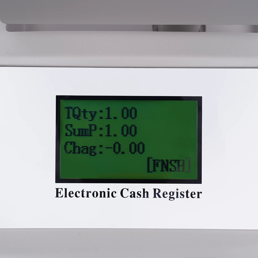 Miumaeov Multifunctional Electronic Cash Register, 48 Keys Cash Management System with Thermal Printer LED Display for Retail, Restaurant, Shop, Supermarket