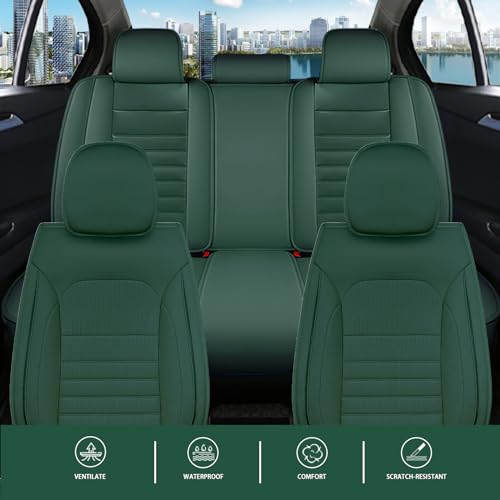 ARAZI 5 Full Set Seat Covers for Hyundai Venue 2020-2024, Premium Breathable Seat Protector Covers, Waterproof Faux Leather Seat Cover （5 Seats Standard, Beige）