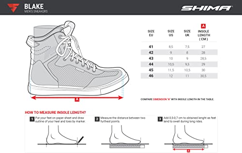 SHIMA Blake Motorcycle Shoes for men - Leather, Breathable, Reinforced Street Riding Shoes with Side Zipper