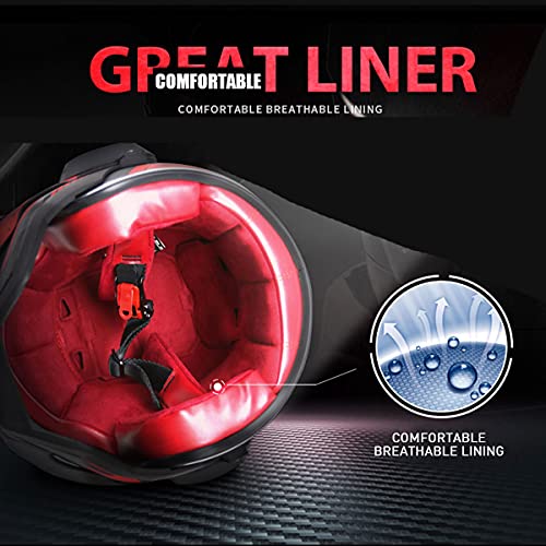 XINLIFE Motorcycle Helmet Full Face Predator Helmet Motorcycle, Personality Cool Flip Open Helmet Mask for Motorcycle, Scooter Or Club Parties and Cosplay Prop, DOT Certified