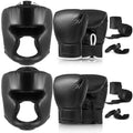 Kanayu 14 Pcs Boxing Set Including Men Boxing Gloves Headgear Helmet Punching Bag Boxing Hand Wraps Sport Mouth Guards for Adults Women Youth Beginners Training Equipment
