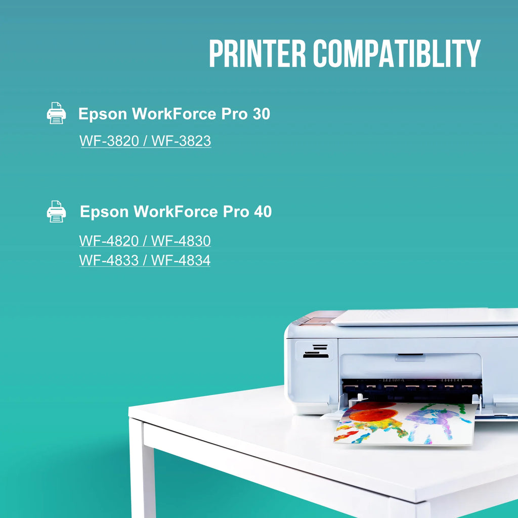 822XL Ink Cartridge  for Epson 822XL 822 XL T822XL for Workforce Pro WF-4830 WF-3820 WF-4834 WF-4820 Printer (Black, Cyan, Yellow, Magenta, 4-Pack)