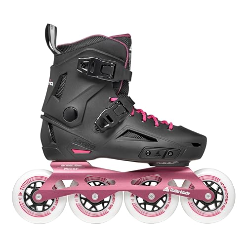 Rollerblade Lightning 90 Women's Urban Inline Skate, Black and Sangria