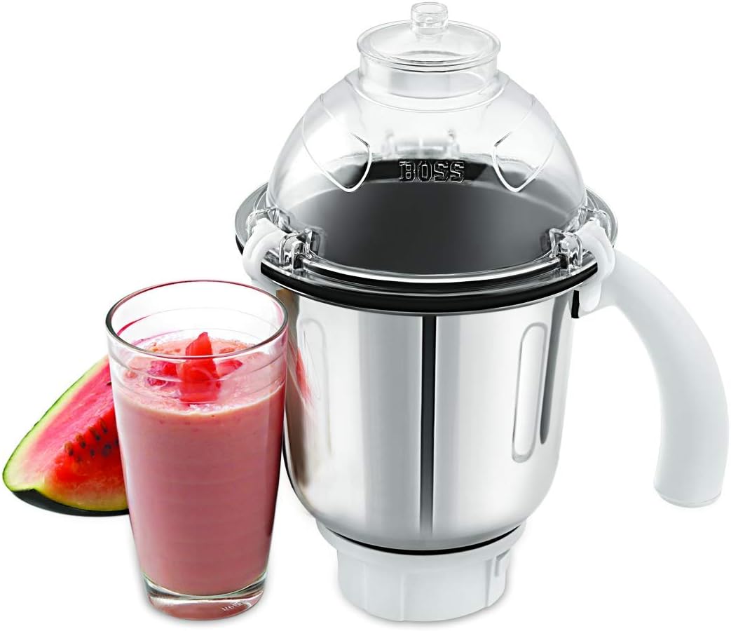 Boss Crown Wet & Dry Mixer Grinder Powerful 750W with 3 Stainless Steel Jars, 110V for USA