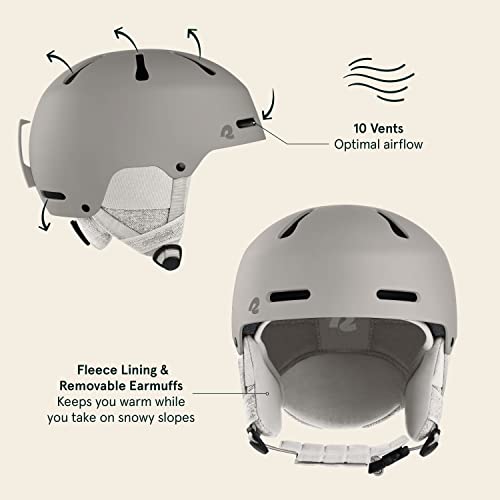 Retrospec Comstock Ski Helmet - Snowboard Helmet for Adults & Youth - Adjustable Fit Snow Helmet with Protective Shell and Breathable Vents for Men, Women, Boys & Girls