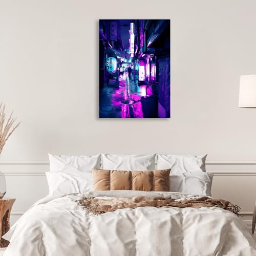 LivelyGazelle Cyberpunk Tone-16Japanese Cyberpunk Canvas Print Japanese Neon Style Poster Tokyo Anime Wall Art Picture Gift