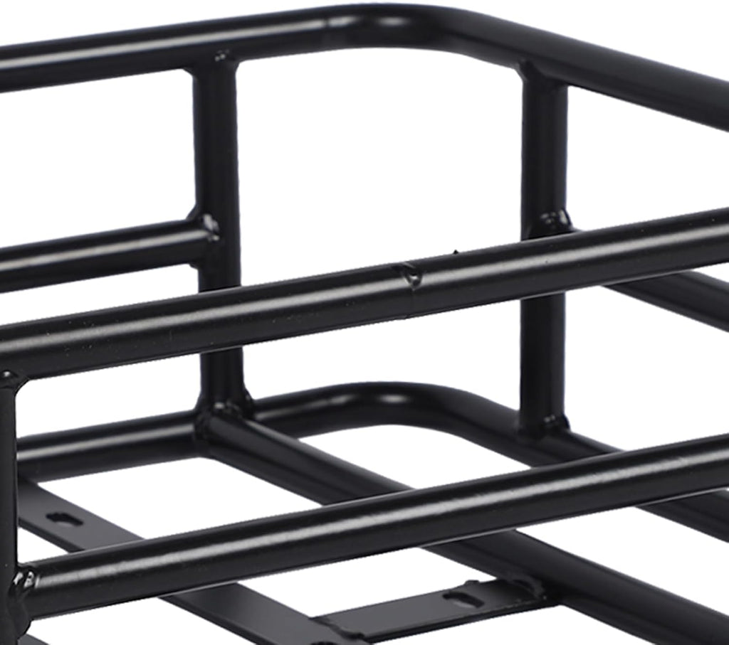 Rear Bike Basket, Iron Basket, Large Capacity Universal Bike Basket Rear with Accessories, Metal Rear Baskets for Bike Trip, Carrying Grocery, Store Parcels