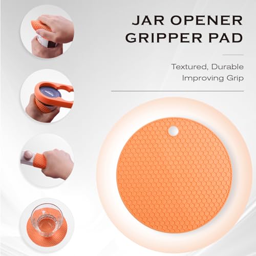 Astofli 5 Pack Bottle Opener Jar Opener For Weak Hands, Arthritic Hands, Seniors With 2 Pcs Silicone Rubber Jar Opener Gripper Pad, Easy Twist Jar Opener Tool Beer Bottle Cap Opener And Wine Key Set