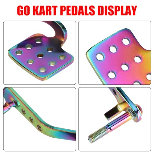 GREHUA Go Kart Pedals,Go Cart Brake Pedal with 71” Throttle Cable Kit for Predator 196cc 212cc 6.5hp Road Rocket Azusa Fun Kart Radio Flyer Carter Vintage Racing Drift Trike Heavy Duty Parts Black