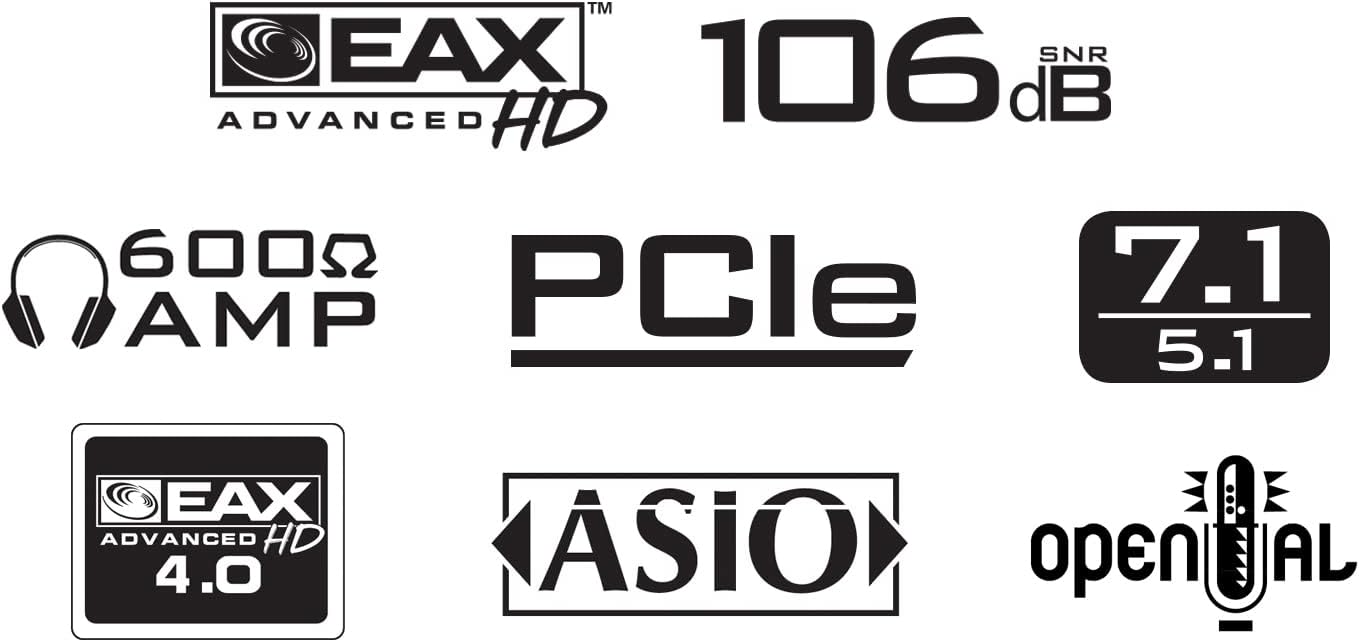 Creative Sound Blaster Audigy PCIe RX 7.1 Sound Card with High Performance Headphone Amp Pack of 2