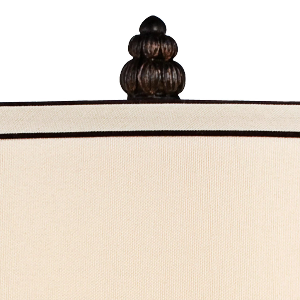 Kathy Ireland Traditional Table Lamp with White USB Dimmer Cord 37" Tall Bronze Golden Marbleized White Shade Living Room Bedroom