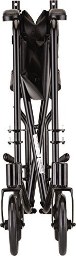 NOVA Medical Products Lightweight Transport Chair - 19" with Swing Away Footrest - Black