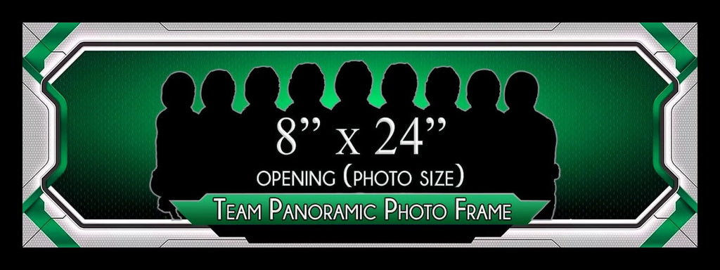 (1) 8x24 - Picture Frame for Team Photos, Panoramic Photos, Puzzles, Photos, Artwork - 1.25" Black MDF Frame with plexi-glass and hanging hardware