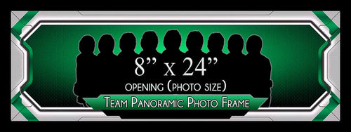 (1) 8x24 - Picture Frame for Team Photos, Panoramic Photos, Puzzles, Photos, Artwork - 1.25" Black MDF Frame with plexi-glass and hanging hardware