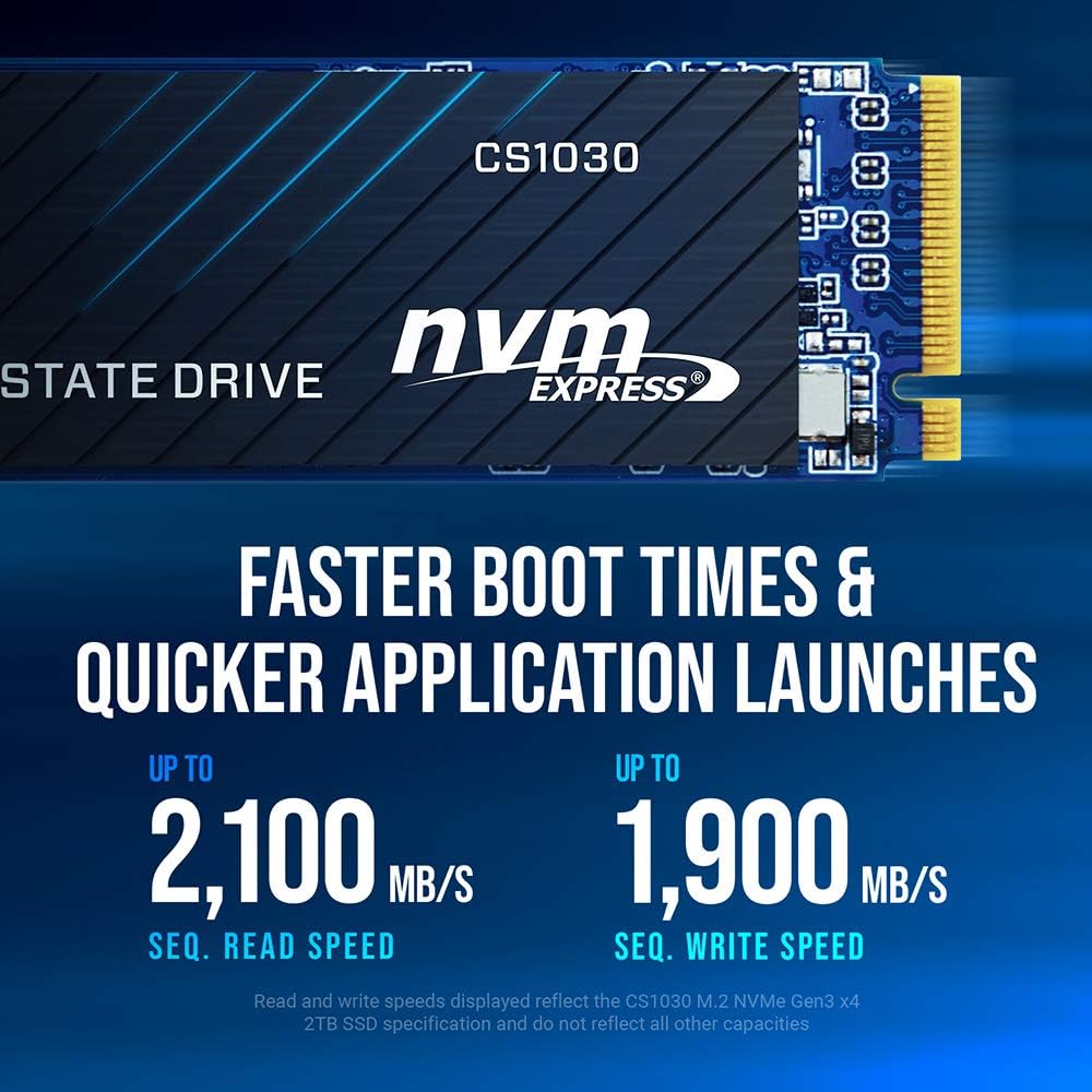PNY CS1030 2TB M.2 NVMe PCIe Gen3 x4 Internal Solid State Drive (SSD) - M280CS1030-2TB-RB