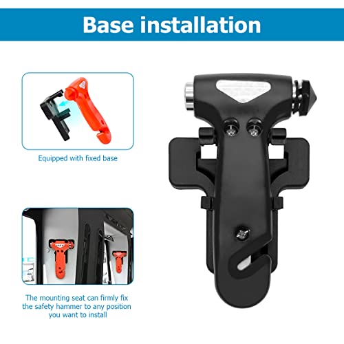 BELOMI 2 Pack Car Safety Hammer, Emergency Escape Tool with Window Breaker and Seat Belt Cutter, 5-in-1 Auto Multifunctional Escape Hammer for Accident, Vehicle Survive Accessories