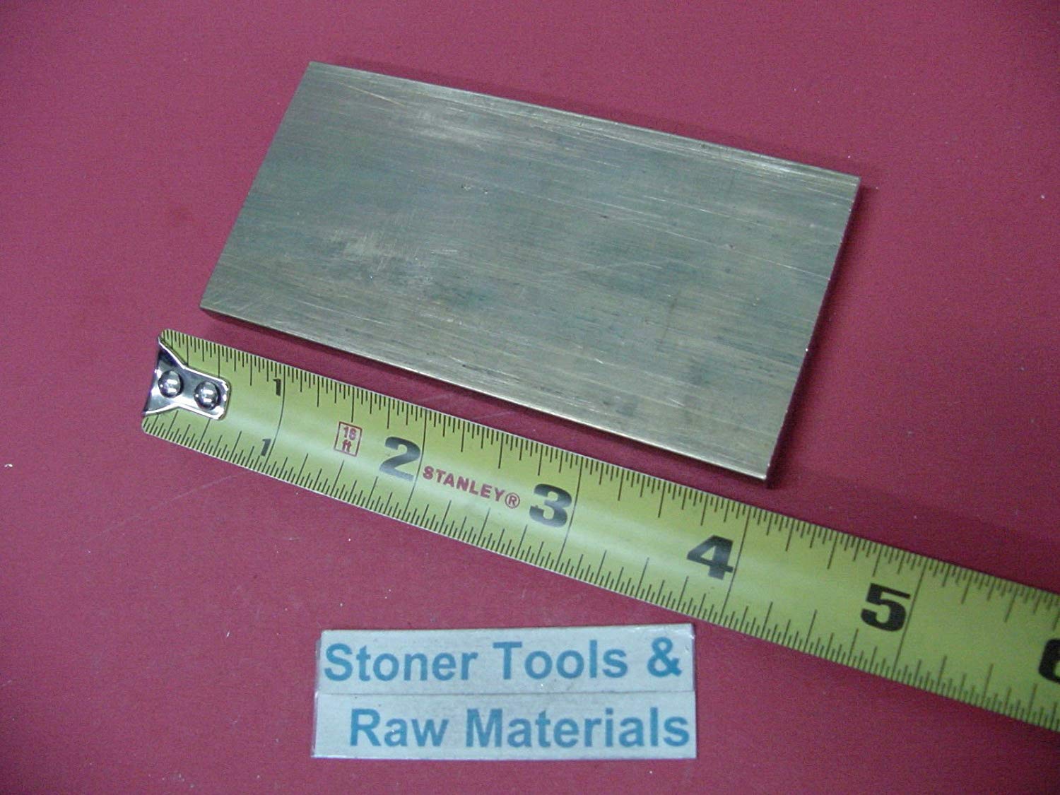 1/4" x 2" C360 Brass Flat BAR 4" Long Solid .250" Plate Mill Stock H02