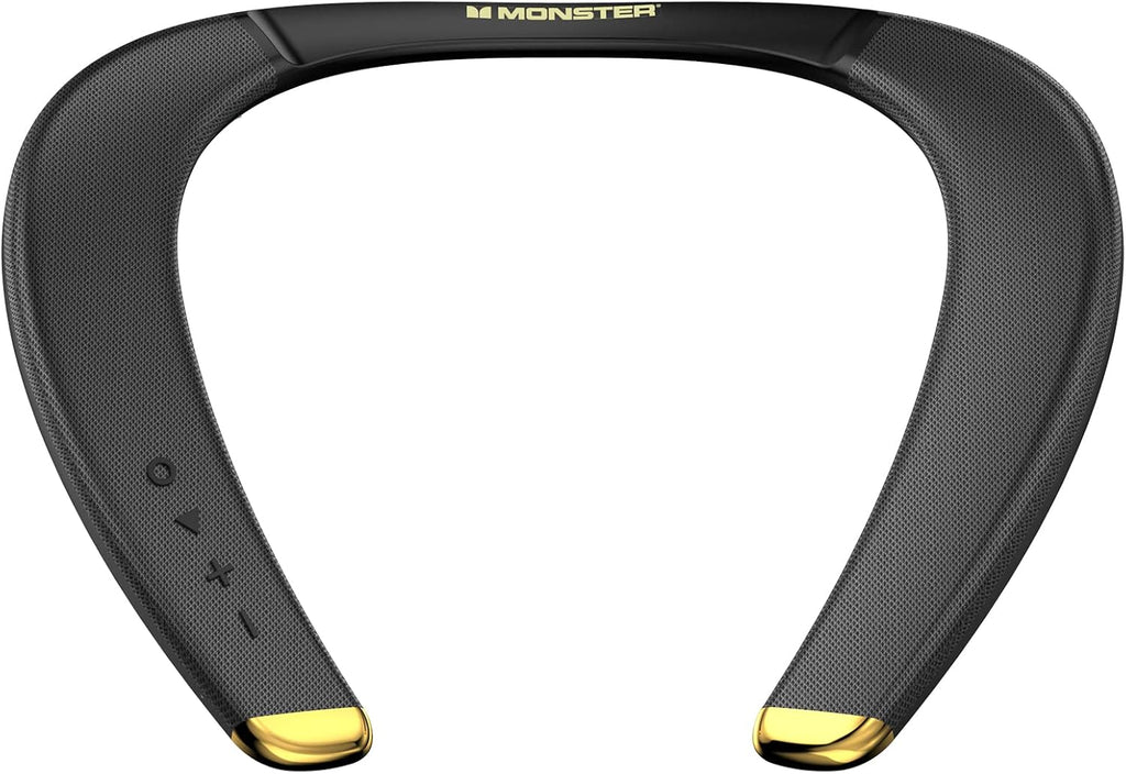 Monster Neckband Bluetooth Speakers, Wireless Wearable Speaker Ipx5 Waterproof, Bluetooth 5.0,Qualcomm Chip,True 3D Stereo Sound Around The Neck Speaker, 15H Long Playtime, Black