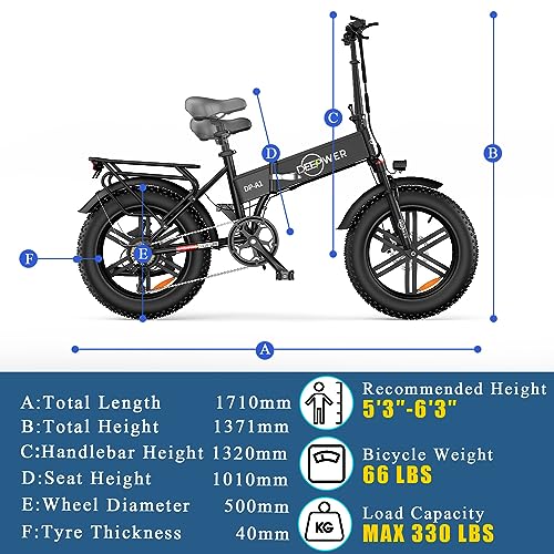 IDOTATA Electric Bicycle for Adults,1000W Motor, 48V 20AH Removable Battery, 31MPH, 31Miles Range, 7-Speed, 20" x4.0 Fat Tire Electric Folding ebike, Dual Shock Absorber Mountain Bike