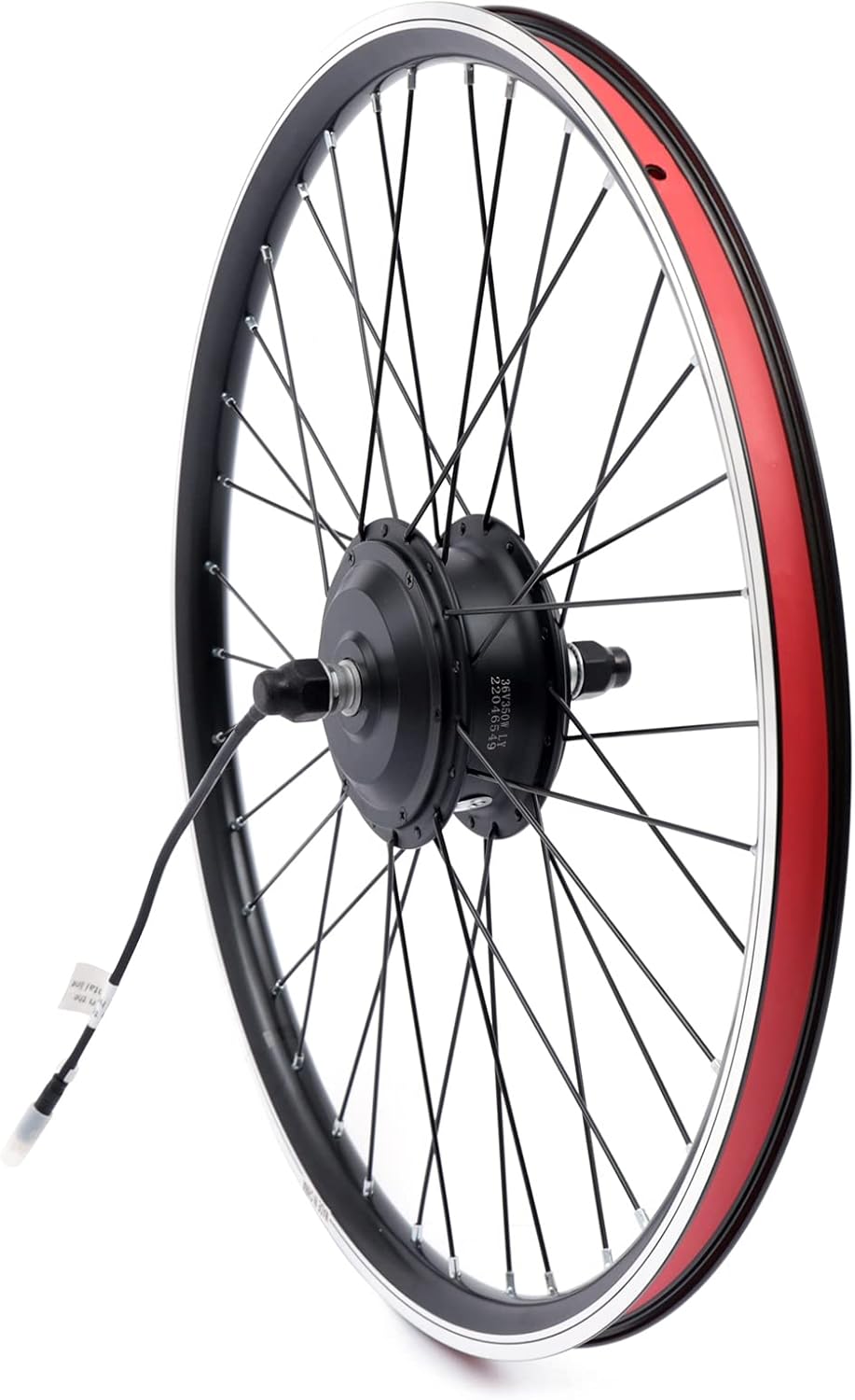Motor Wheel, 26" 350W Electric Bicycle Front Wheel Hub Motor, 36V Two Types of Handlebars E Bike Conversion Set, Brushless Gear Motor Conversion Kit, with LCD Controller, for Two-Wheeled Bikes