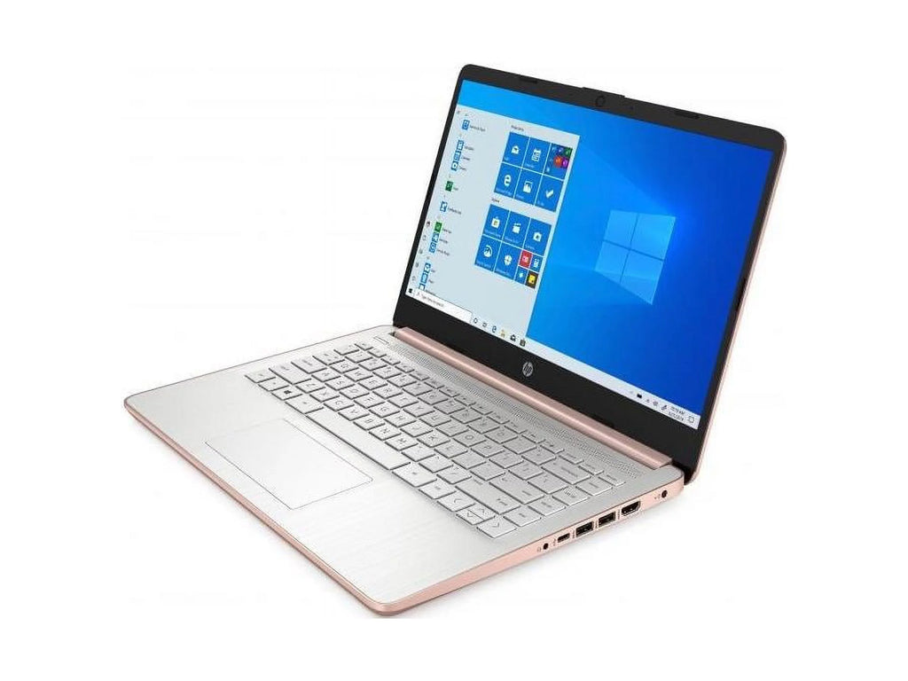 HP 14-dq0000 14" Notebook - HD - 1366 x 768 - Intel Celeron N4020 Dual-core (2 Core) 1.10 GHz - 4 GB RAM - 64 GB Flash Memory - Pale Rose Gold, Natural Silver 14-dq0030nr
