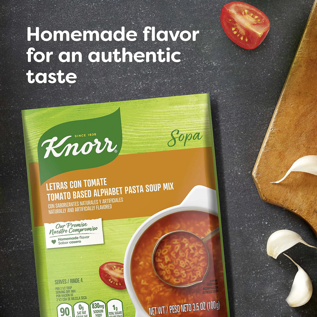 Knorr Pasta Soup Mix Tomato Based Alphabet Pasta 3.5 oz (Pack of 12)