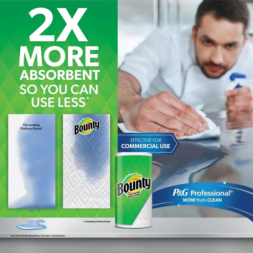 Bounty Essentials Paper Towels, 12 Mega Rolls, Select-A-Size