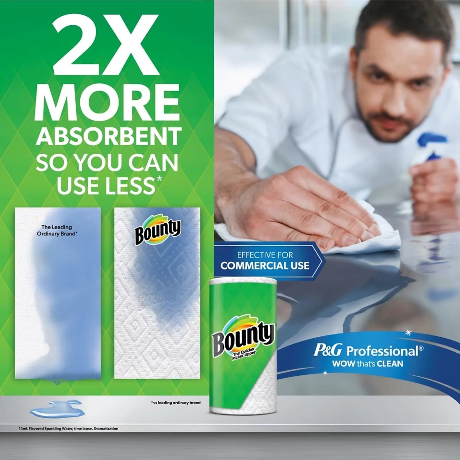 Bounty Essentials Paper Towels, 12 Mega Rolls, Select-A-Size