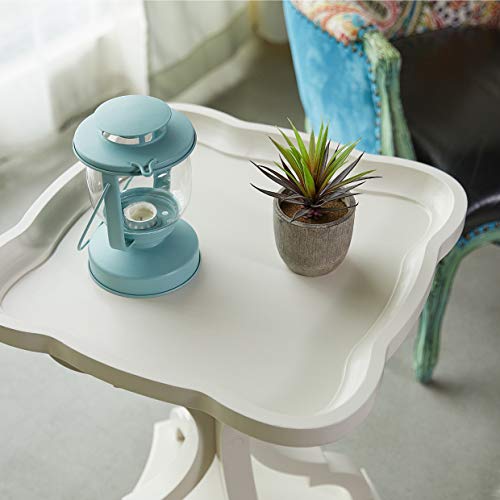Rustic Farmhouse Cottagecore Accent End Table X 2, Natural Tray Top Side Table Nightstand for Family, Dinning or Living Room, Handcrafted Finish, Modern, 19" L x 19" W x 25" H